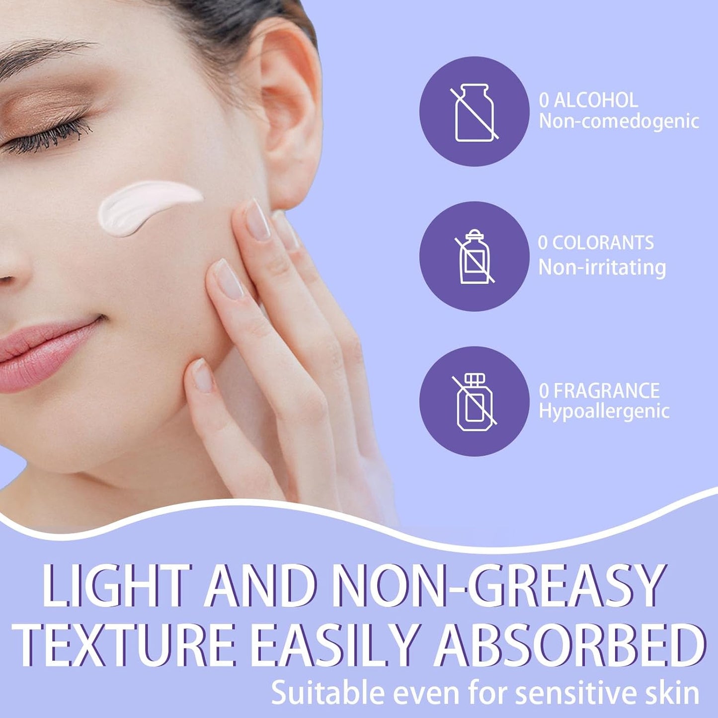 The Dewy Moisturizer Cream - Premium Anti-Aging Facial Dewy Skin Cream with Purple Rice & Hyaluronic Acid for Radiant, Hydrated Skin 50Ml/1.7 Fl Oz