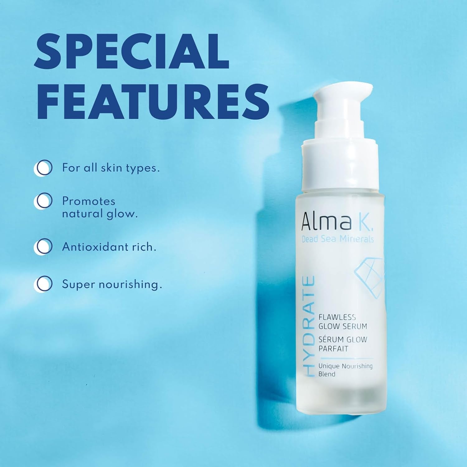 Flawless Glow Serum - Face Serum for Women - Skin Brightening Serum - Facial Serum with Aloe Vera - Hydrating Serum for Dry Skin - 1 Oz