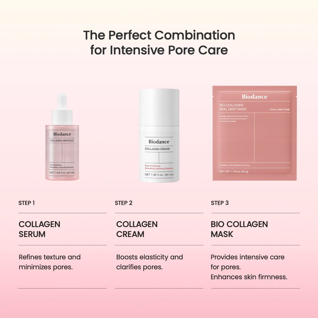 Bio-Collagen Real Deep Mask, Hydrating Overnight Hydrogel Mask, Pore Minimizing, Elasticity, Plumping Improvement, Korean Skin Care, Valentines Day Gifts for Her | 1.19Oz(34G) X 4Ea