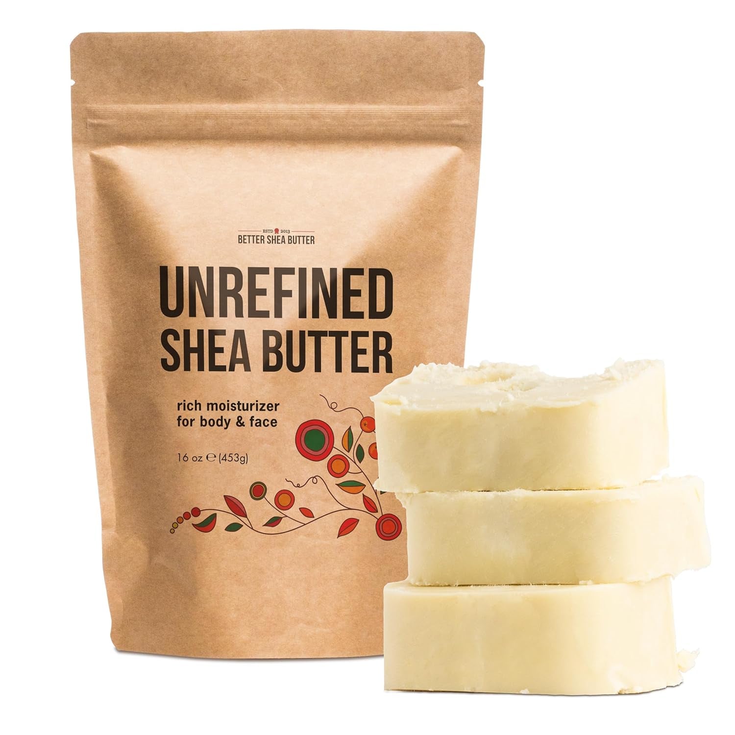Raw Shea Butter - 100% Pure Shea Butter for Hair and Body | Unrefined Shea Butter to Make Lotion for Extremely Dry Skin, DIY Lip Balm, Body Butter and Shea Butter Soap | Natural Moisturizer