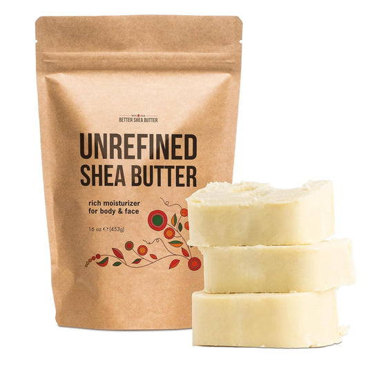 Raw Shea Butter - 100% Pure Shea Butter for Hair and Body | Unrefined Shea Butter to Make Lotion for Extremely Dry Skin, DIY Lip Balm, Body Butter and Shea Butter Soap | Natural Moisturizer